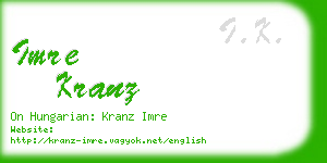 imre kranz business card